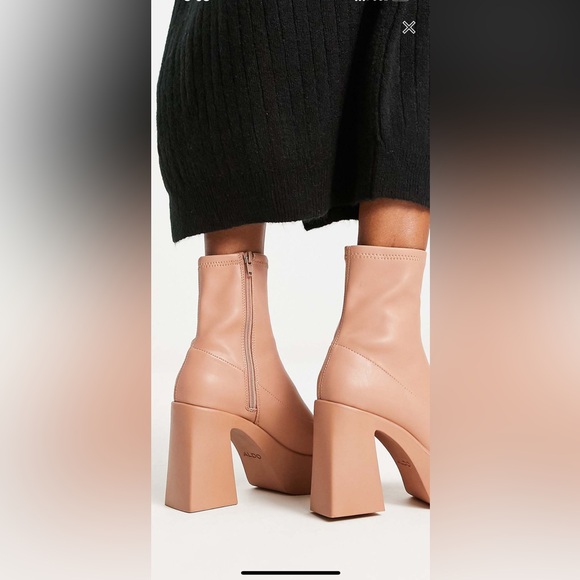 ALDO grandstep chunky platform sockboot in beige - Picture 2 of 5